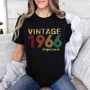 Vintage 1966 Birthday Shirt, Retro 60th Birthday Gift Men & Women image 2