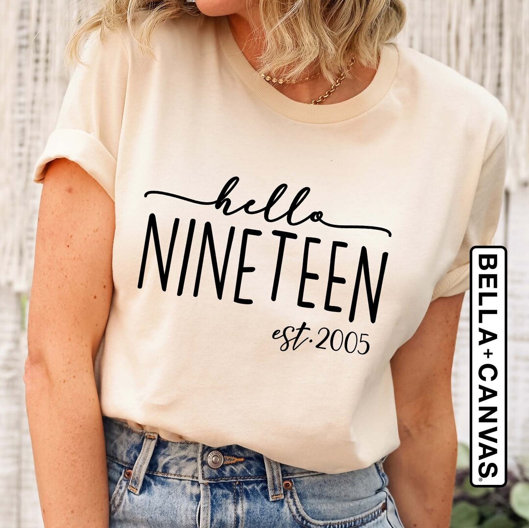 Hello Est 2009 Shirt, 19th Birthday, Turning 19 Birthday Gift