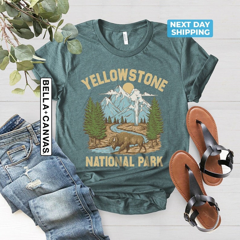 Yellowstone Shirt, Yellowstone National Park Shirt, Yellowstone Vintage
