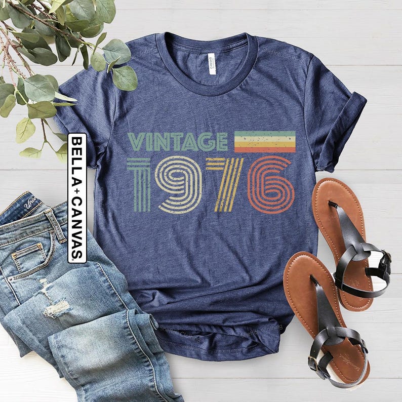 Vintage 1976 Shirt, Retro 50th Birthday T Shirt, fiftieth gift, 50th Birthday Gift, 50th Birthday Shirt, Vintage 50th Birthday Tshirt afbeelding 3