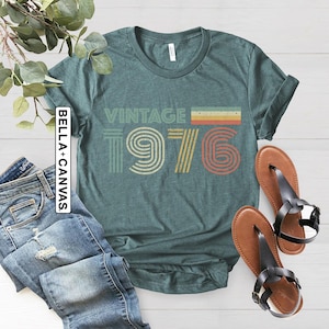 Vintage 1976 Shirt, Retro 50th Birthday T Shirt, fiftieth gift, 50th Birthday Gift, 50th Birthday Shirt, Vintage 50th Birthday Tshirt afbeelding 4