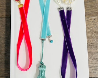 Velvet 3/8” Ribbon Handcrafted Bookmarks