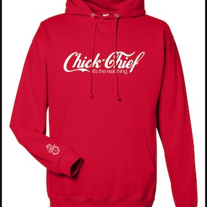 Chick Chief Red & White Hooded Sweatshirt