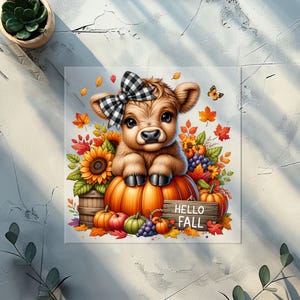 Autumn Highland Cows DTF Transfer