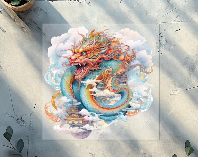 Asian Dragons DTF Transfer