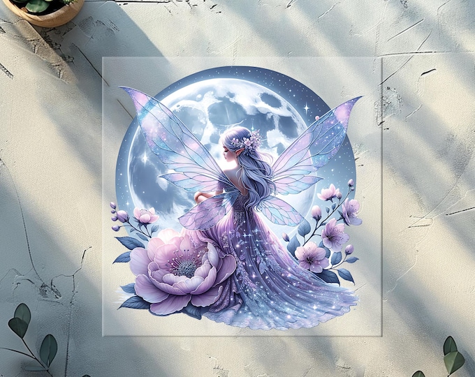 Purple Moon Fairies DTF Transfer