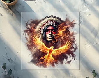 Native American Shaman DTF Transfer