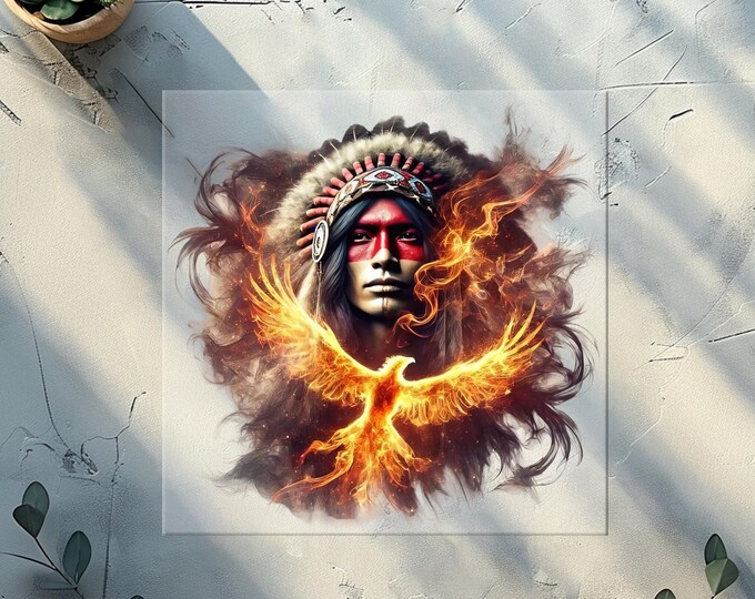 Native American Shaman DTF Transfer