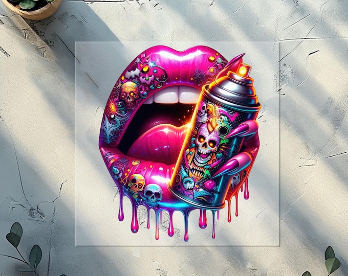 Halloween Lips P1 DTF Transfer