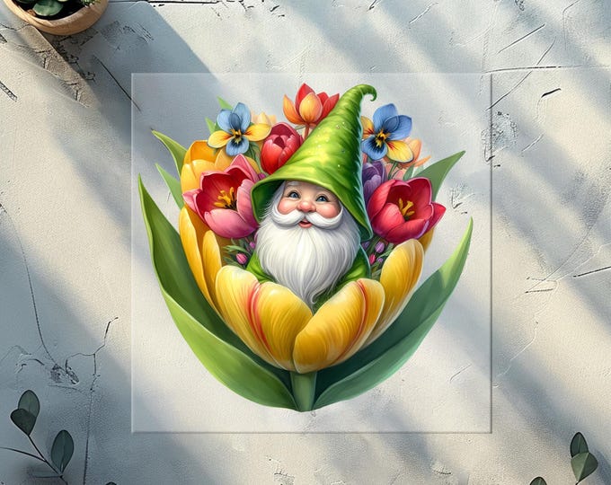Tulip Gnomes DTF Transfer