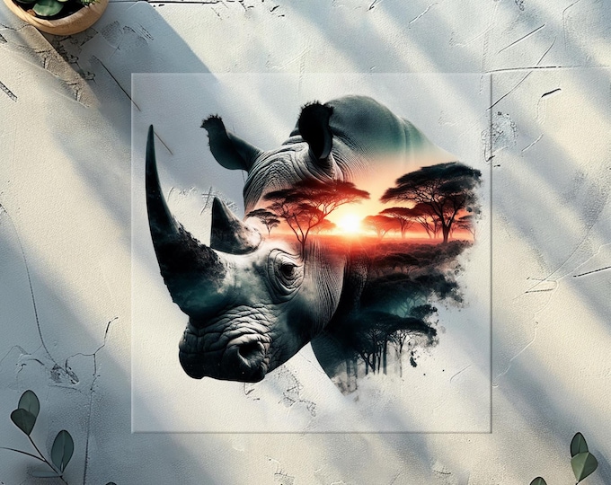 Double Exposure Wildlife DTF Transfer