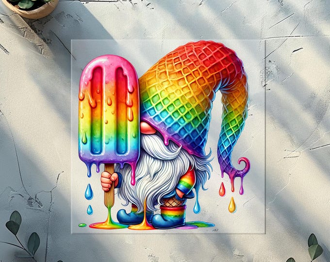 Ice Cream Gnome DTF Transfer