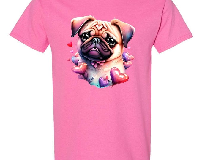 Luv Pugs Graphic T-shirt S-5X