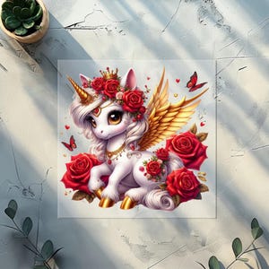 Unicorns and Roses DTF Transfer