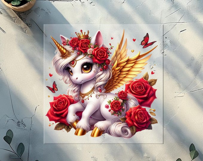 Unicorns and Roses DTF Transfer