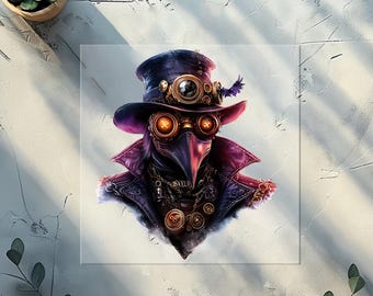 Steampunk Plague Doctor DTF Transfer