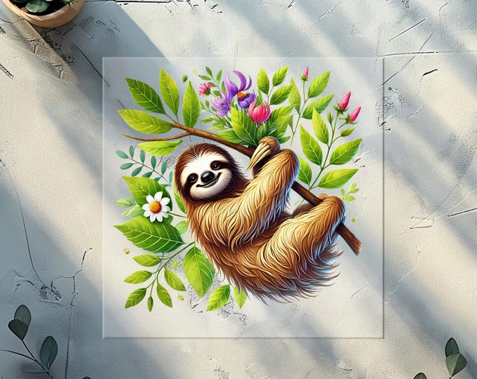 Cozy Sloths DTF Transfer