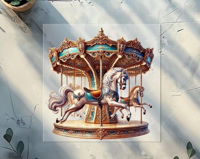 Animal Carousels DTF Transfer