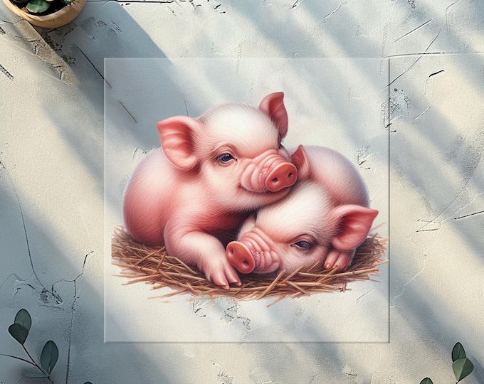 Cute Pigs DTF Transfer