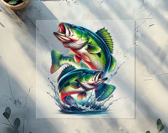 Bass Fishing Collection DTF Transfer