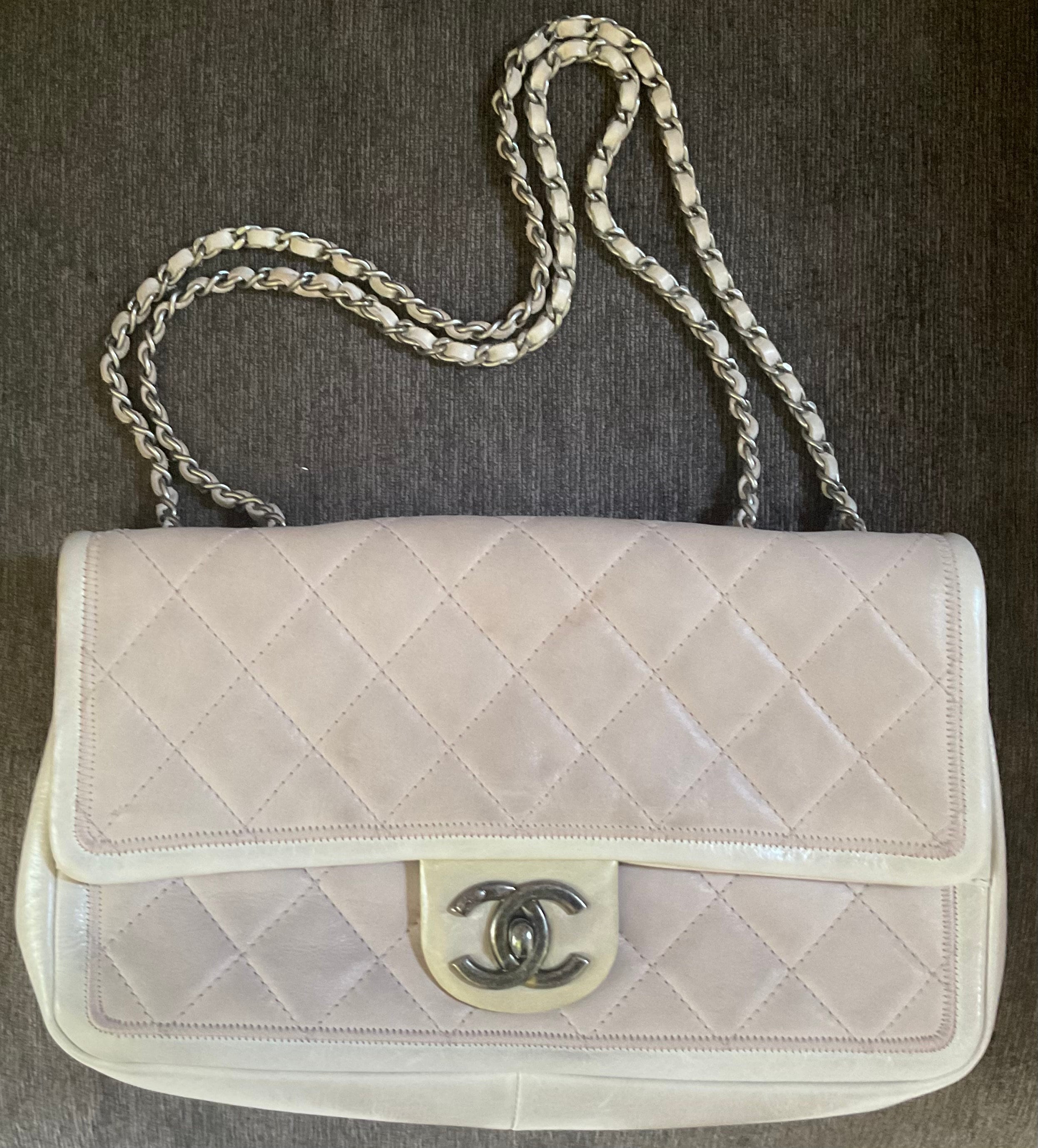 Chanel tweed bucket bag deals