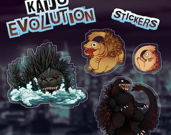 Kaiju Evolution e Swimming Kaiju - Adesivi in vinile: Kaiju, Kamata-Kun