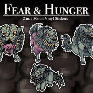 Fear and Hunger Moonless Vinyl Stickers - Binky Moonless