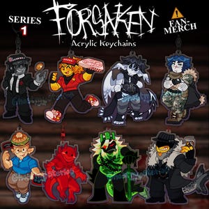FORSAKEN - GLITTER SALE - Keychains: Chance, Elliot, Two Time, Guest 1337, 007n7, Coolkidd, c00lkidd, 1x1x1x1, 1x4, Mafioso