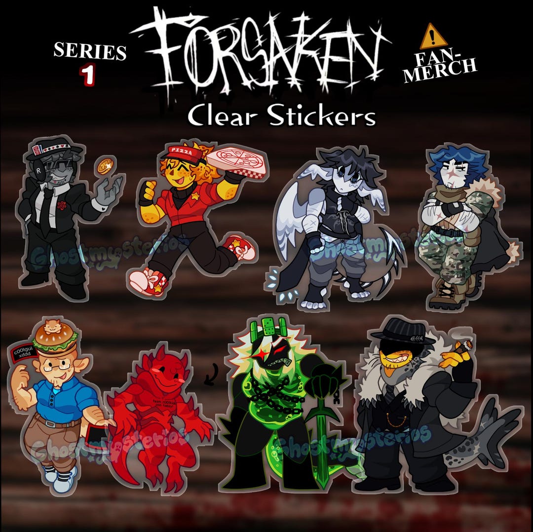 FORSAKEN - Stickers: Chance, Elliot, Two Time, Guest 1337, 007n7