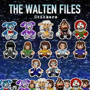 Los archivos Walten - pegatinas de vinilo - Bon, Banny, Sha, Boozoo, Billy, Jack Walten, Felix Kranken