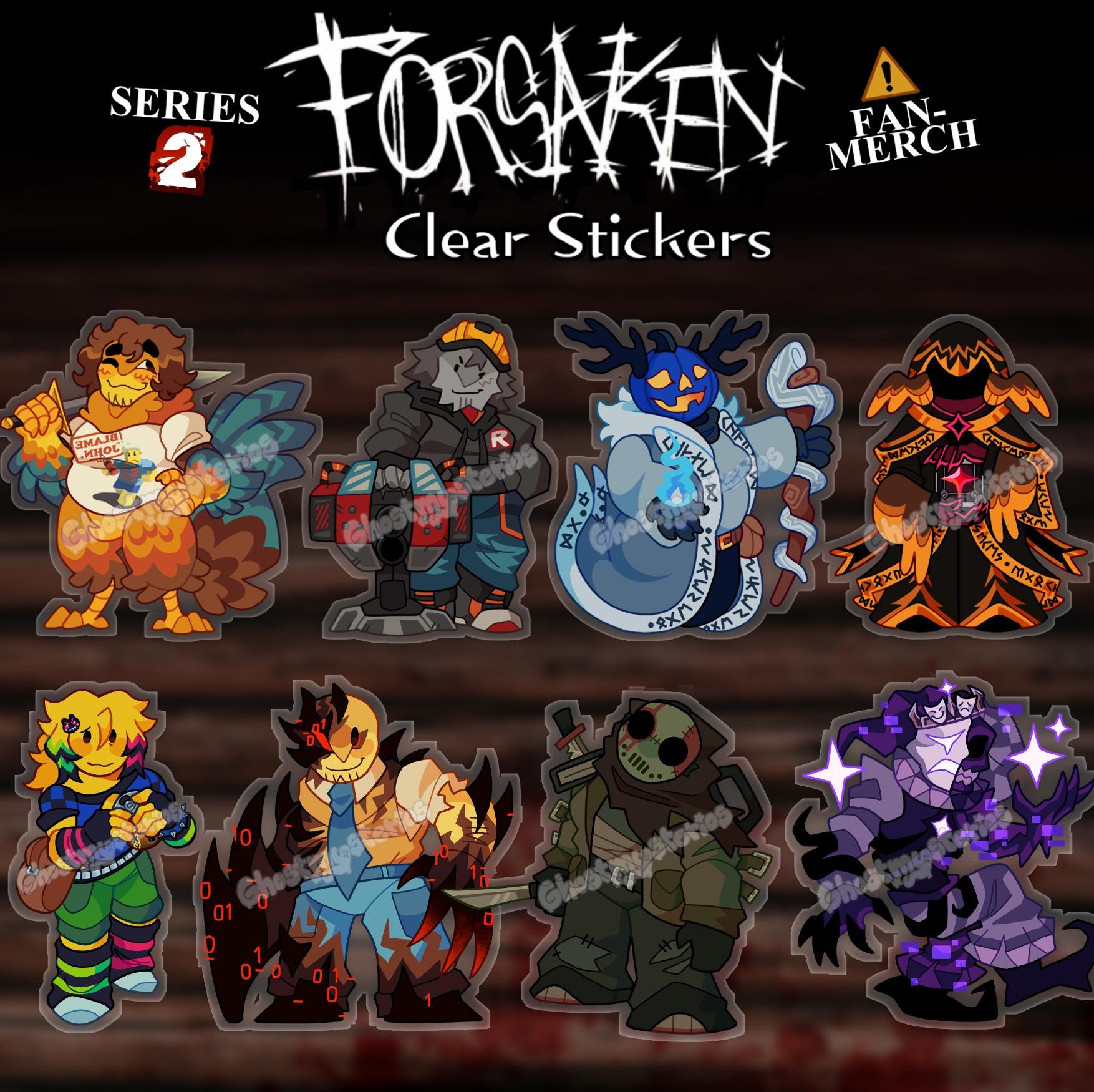 FORSAKEN シリーズ 2 - ステッカー: Shedletsky、Builderman、Dusekkar