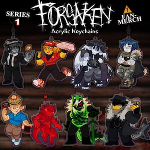 FORSAKEN - GLITTER SALE - Keychains: Chance, Elliot, Two Time, Guest 1337, 007n7, Coolkidd, c00lkidd, 1x1x1x1, 1x4, Mafioso