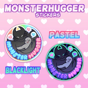 Monster Hugger - Vinyl Stickers - Monster Lover