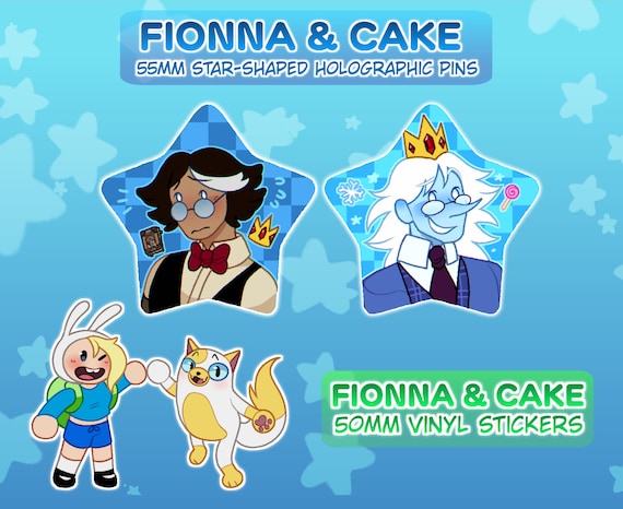 Fionna and Cake, Adventure Time Winter King and Simon Pretrikov Pinback Buttons and Vinyl Stickers Pins, Badges - Etsy