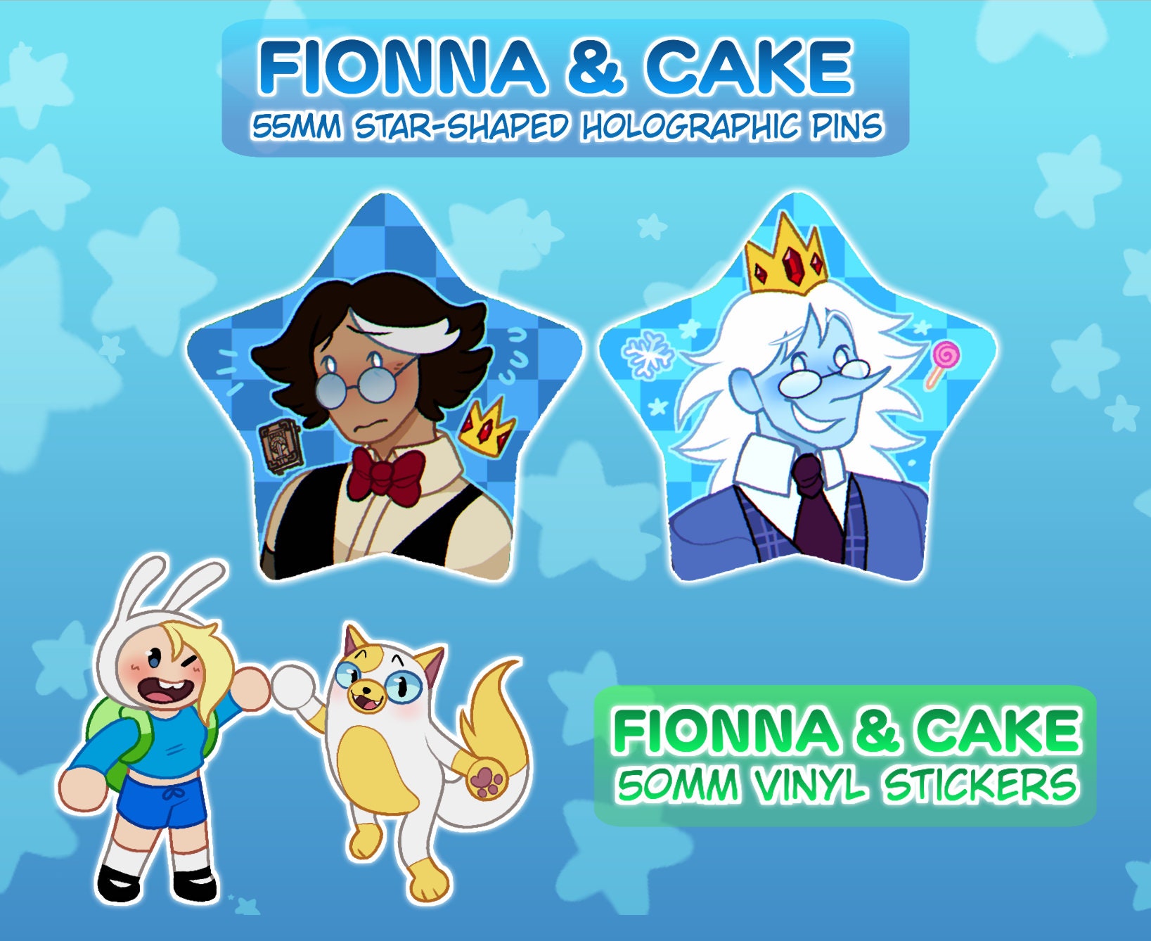 Fionna and Cake - Going on an Adventure! Pin for Sale by GAM3SD3AN