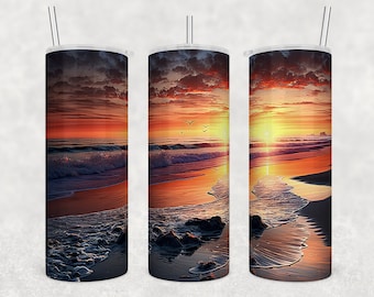 Ocean at Sunset Tumbler or Water Bottle
