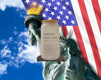 Cluster Fuck Fixer Glass Mug, Tumbler, Or Water Bottle