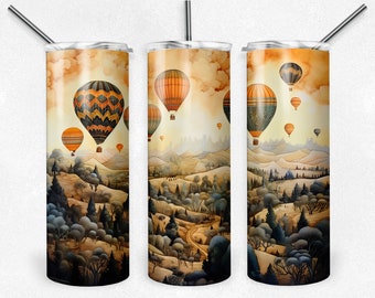 Hot Air Balloon Tumbler or Water Bottle