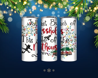 Christmas Vacation Jolliest Bunch of Assh**** Tumbler 20 oz/30 oz or Water Bottle 20 oz