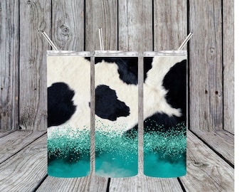 Cow Print Tumbler or Water Bottle