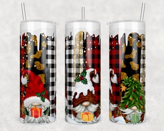 Christmas Gnomes Tumbler or Water Bottle