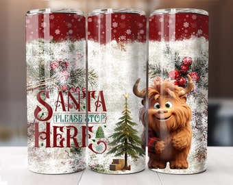 Santa Stop Here Tumbler or Water Bottle