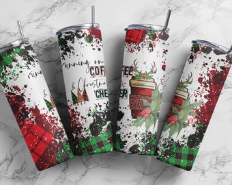 Christmas Coffee Cheer Tumbler or Water Bottle