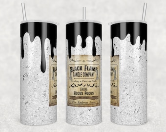 Black Flame Tumbler or Water Bottle