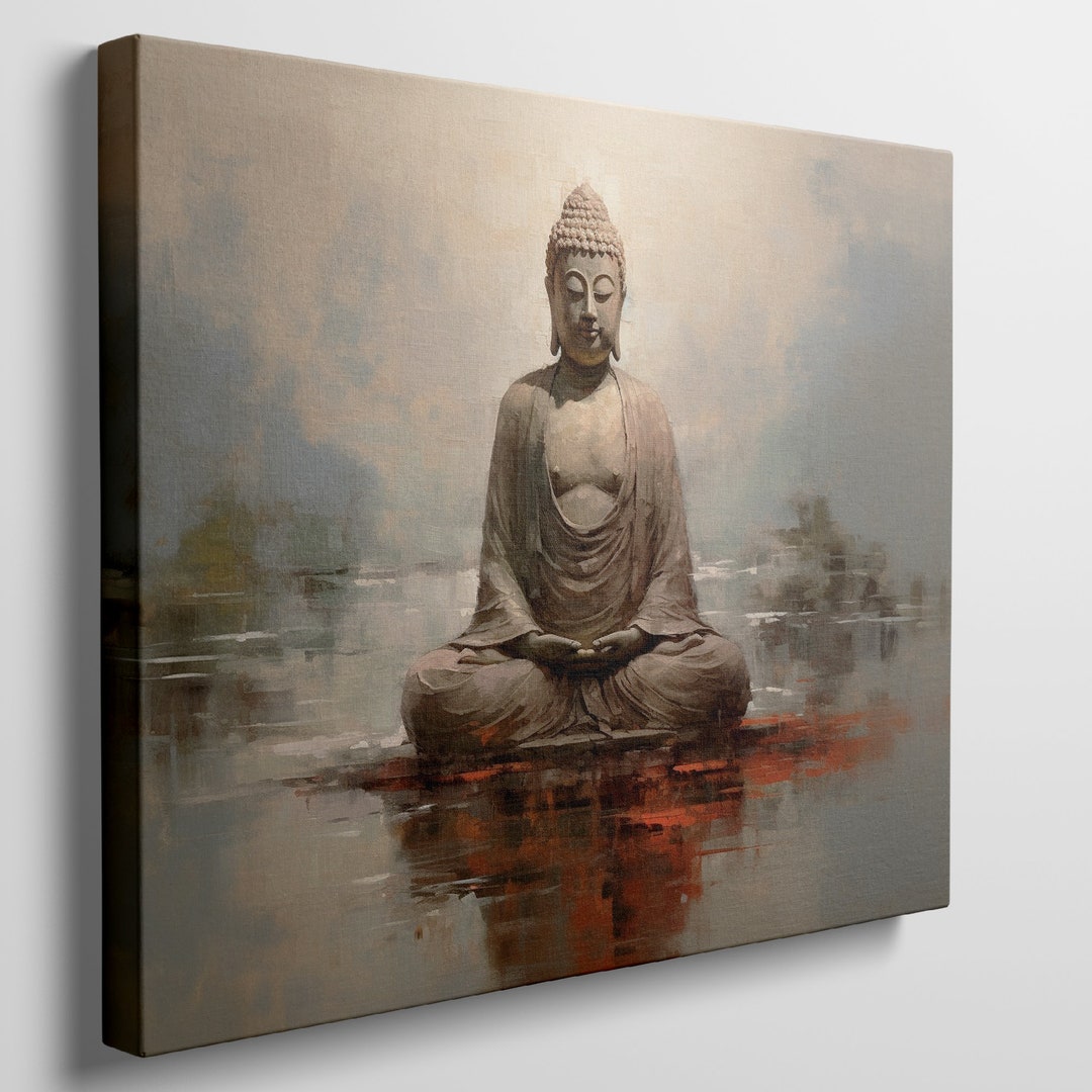 Meditative Buddha Canvas Wall Art Print Serene & Spiritual Home ...