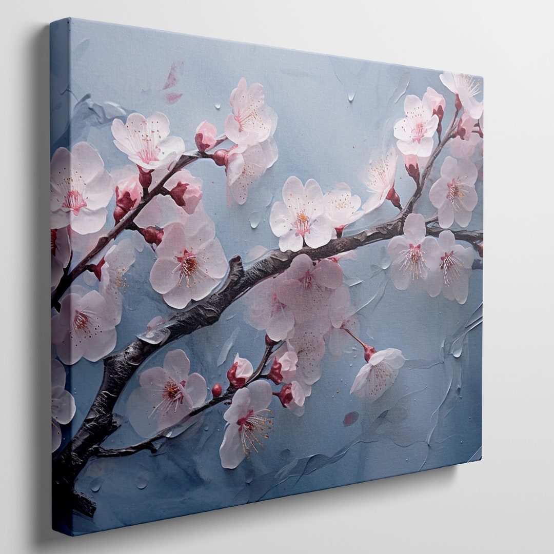 Ready to Hang Canvas Print of Cherry Blossom Branch Tranquil Eastern ...