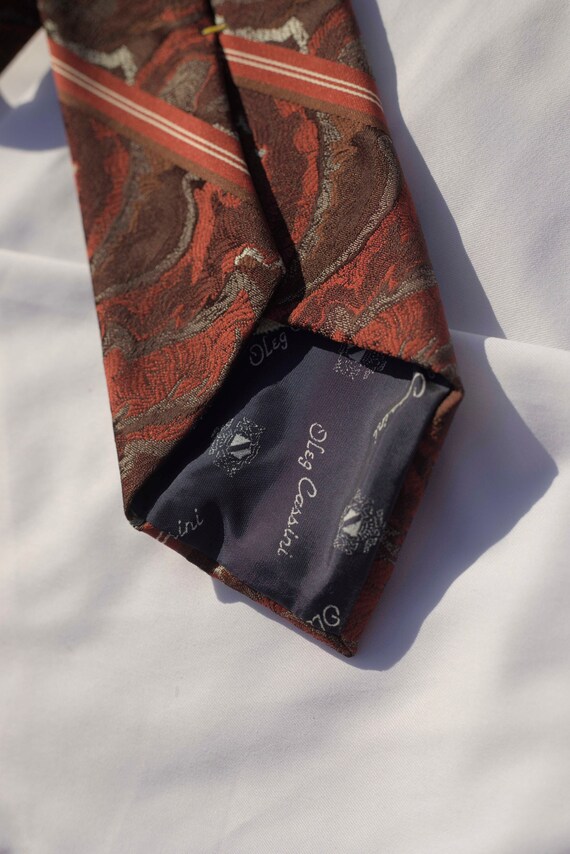 1970s/80s OLEG CASSINI Necktie | Mens Retro Neckw… - image 2