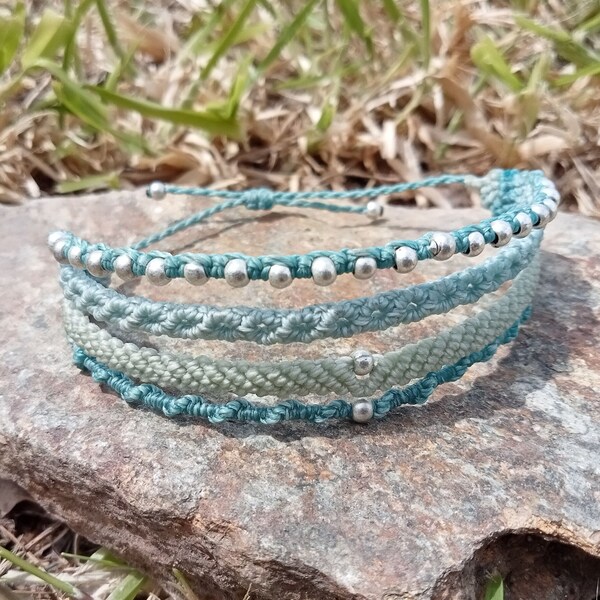 Bracelet 4 en 1 - Micro macramé - bracelet multiple