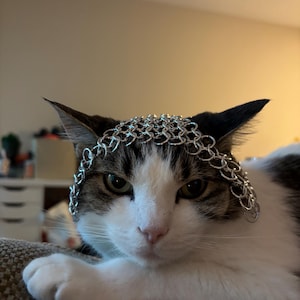 Bandeau D'oreilles De Chat En Fourrure Avec Chaînes Métal - Style Punk Gothique, Ajustable Et Confortable - 11