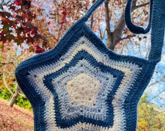 Star Crochet Bag Pattern, Y2K Tote Purse (PDF Download)